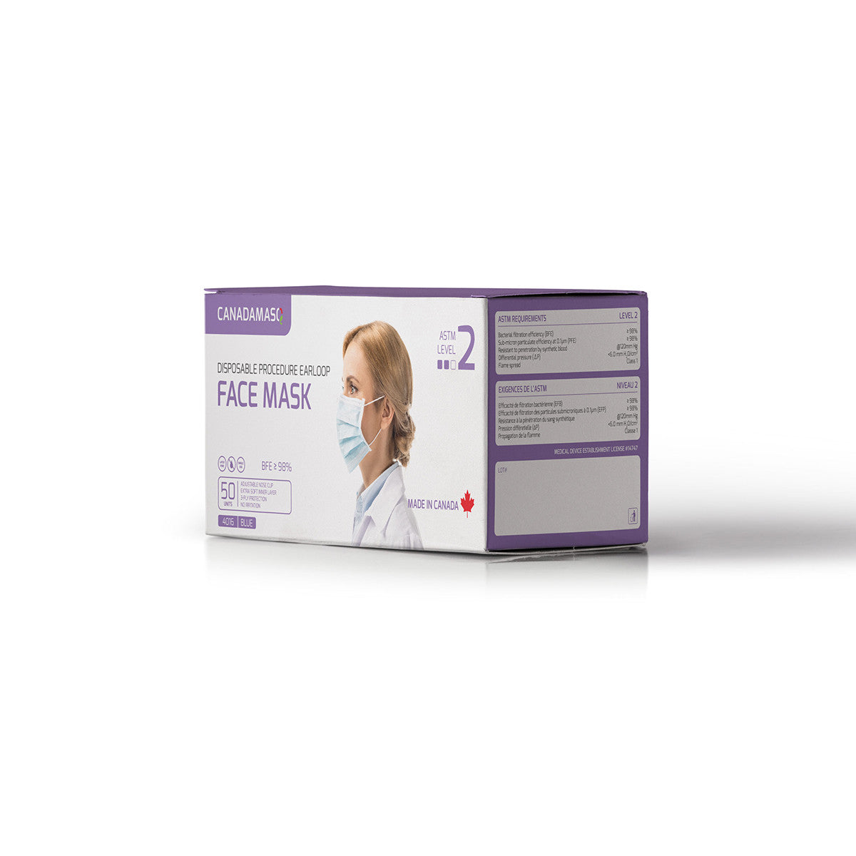 ASTM ADULT PROCEDURE MASK - LEVEL2 (BLUE)